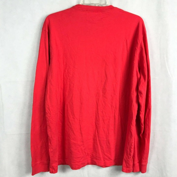 Vineyard Vines T-Shirt Mens Sz M Red Graphic Logo Cotton Long‎ Sleeve Stretch - Picture 6 of 9